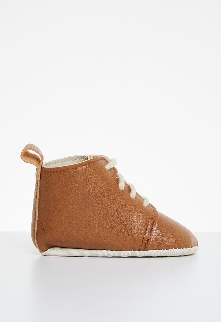 Pop Candy - Baby faux leather booties - brown