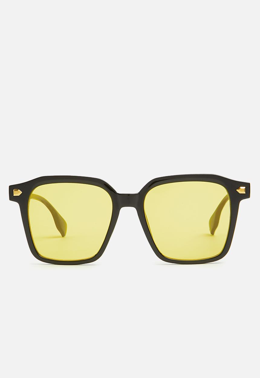 Superbalist - Rue retro sunglasses - black & yellow
