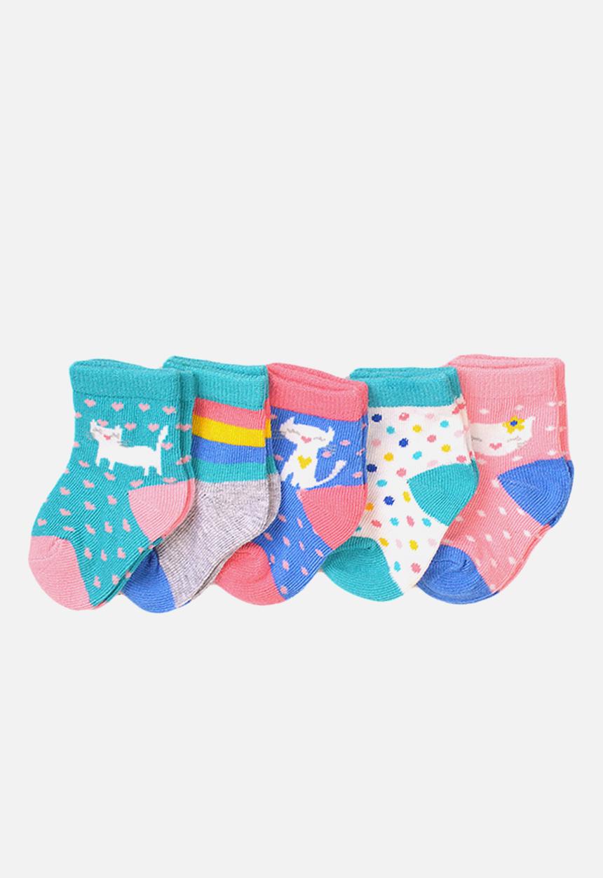 MINOTI - 5-Pack cats jaquard socks - multi