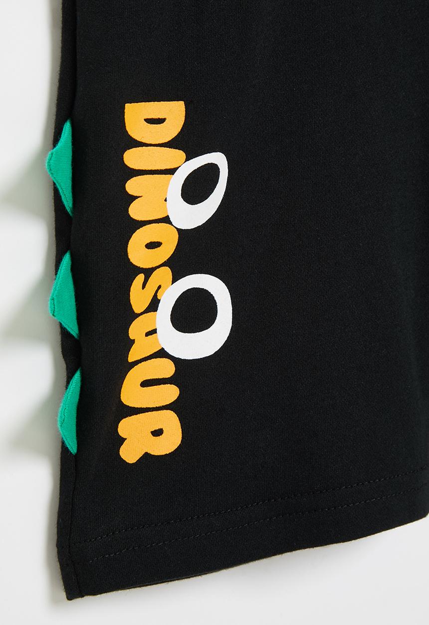 Pop Candy - Boys dino shorts - black & green