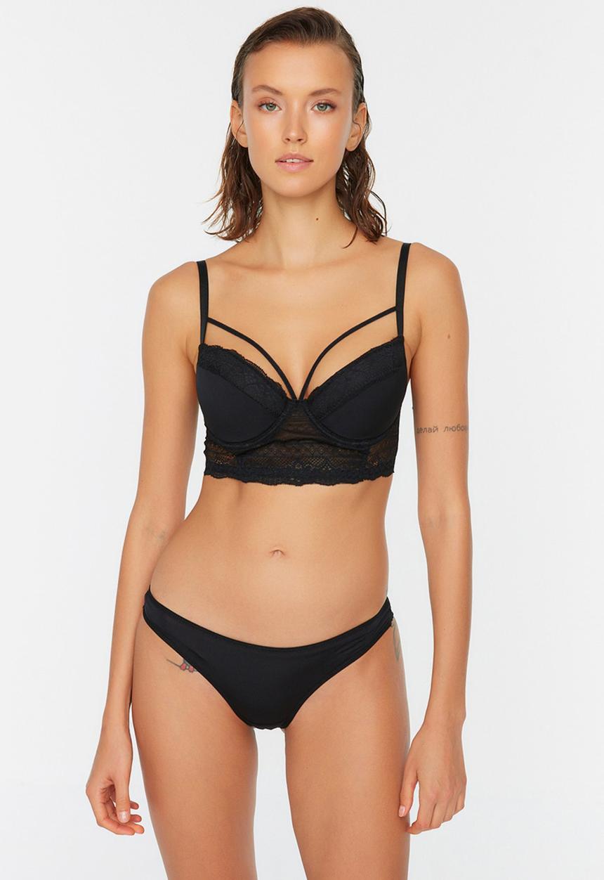 Trendyol - Lace detail underwear set - black