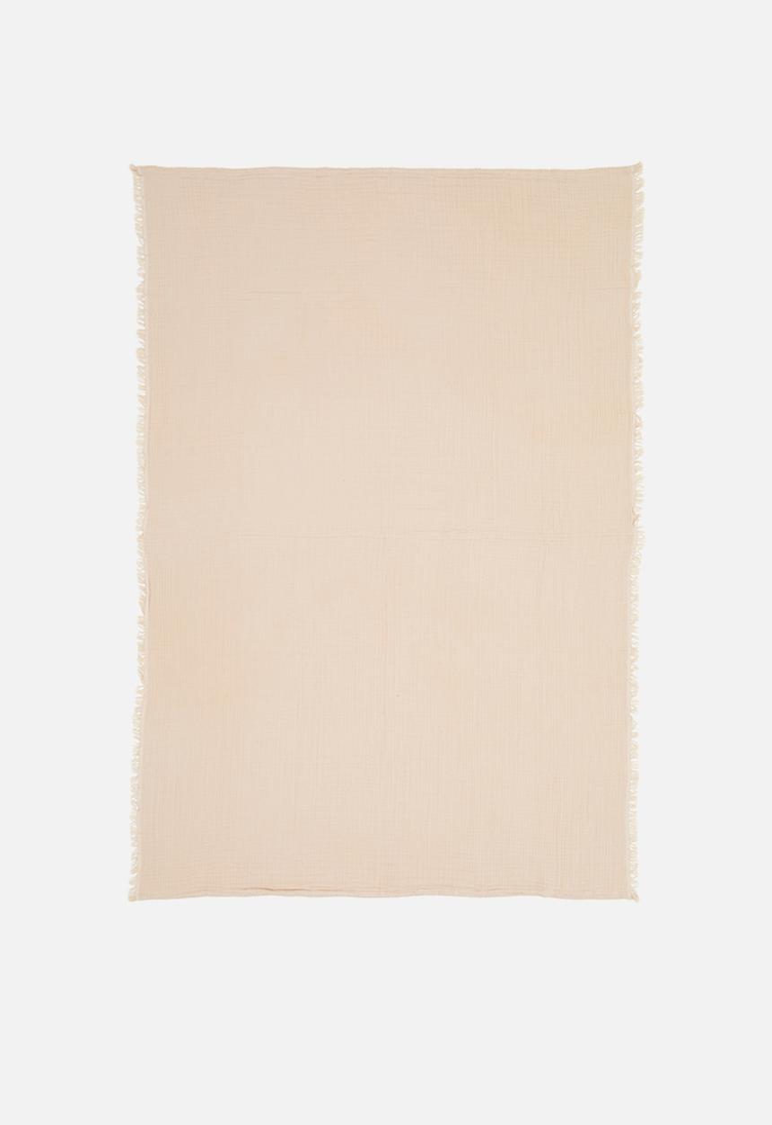 Sixth Floor - Waffle bed throw - rose dust
