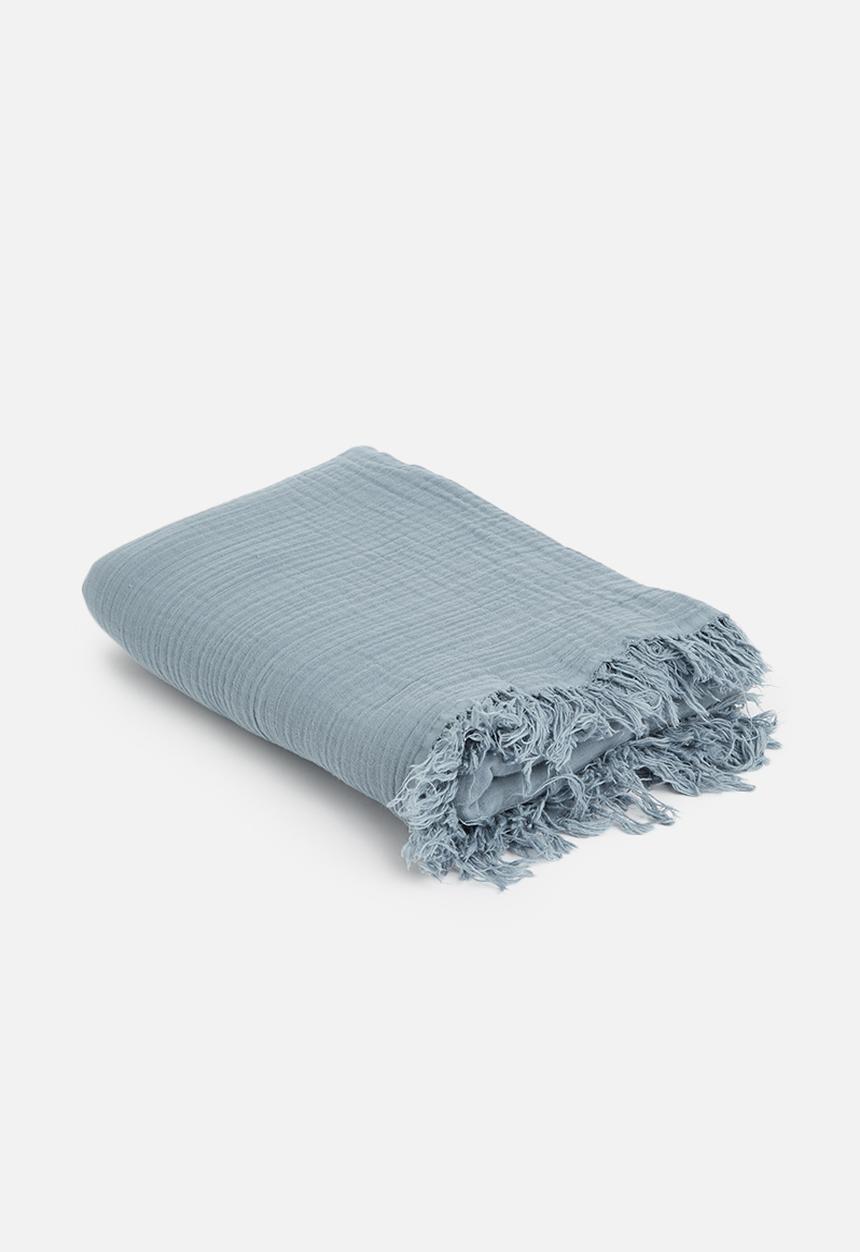 Sixth Floor - Waffle bed throw - blue