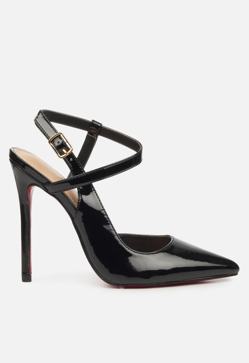Miss Black - Lou24 barely there stiletto heel - black