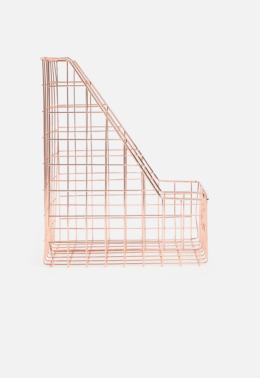 Sixth Floor - 2 Sectional file holder - rose gold