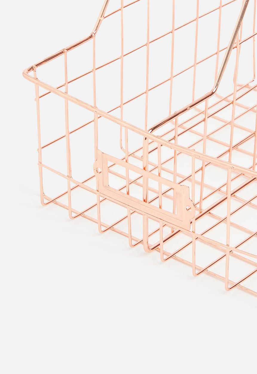 Sixth Floor - 2 Sectional file holder - rose gold