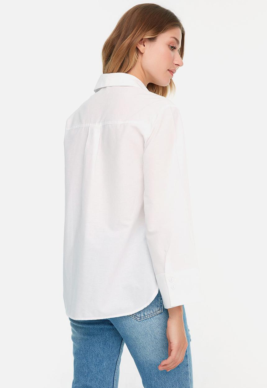 Trendyol - V neck shirt - ecru