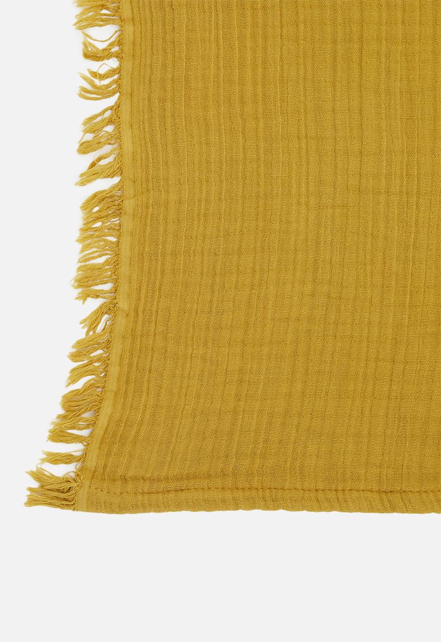 Sixth Floor - Waffle bed throw - mustard yellow