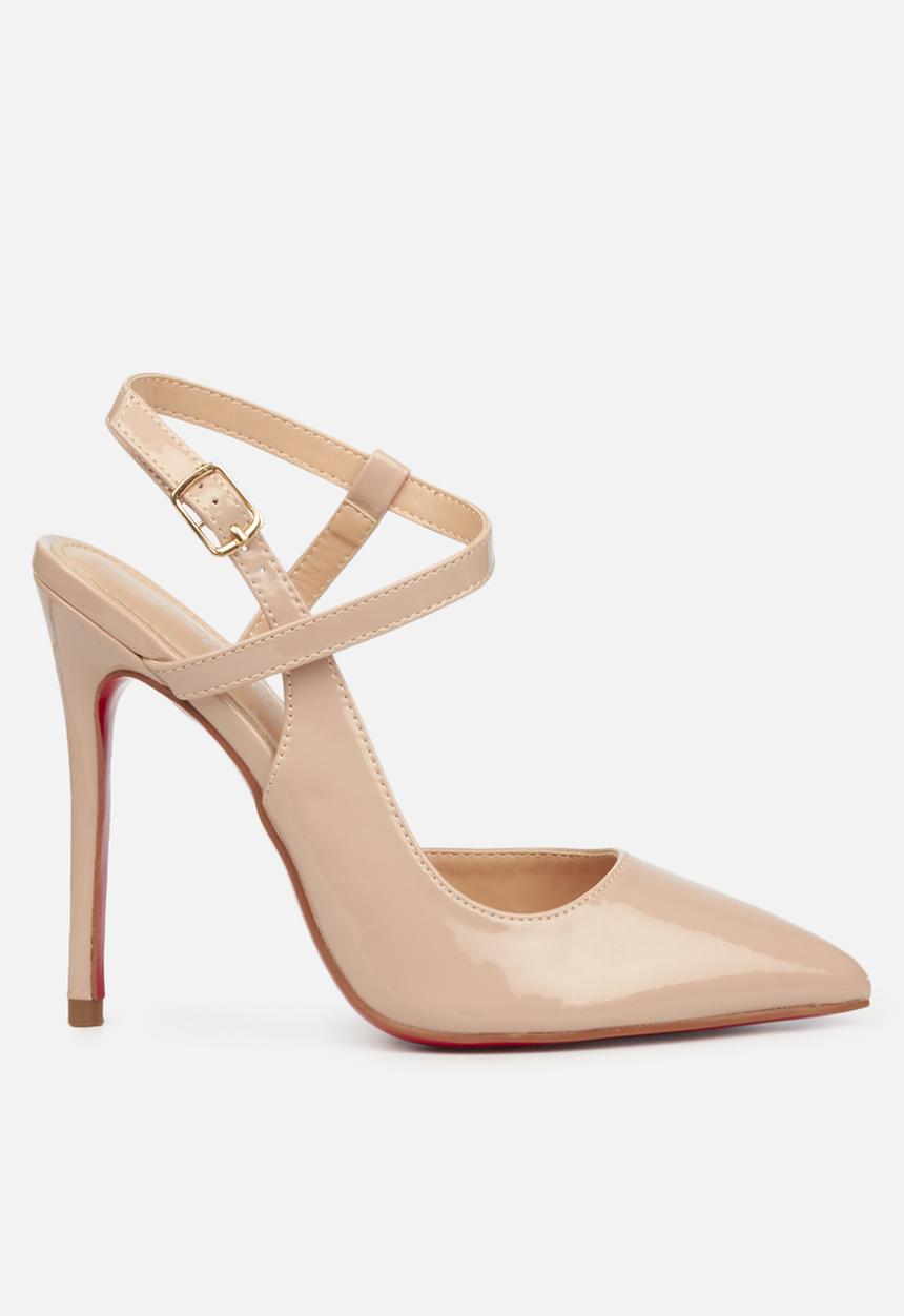 Miss Black - Lou24 barely there stiletto heel - neutral