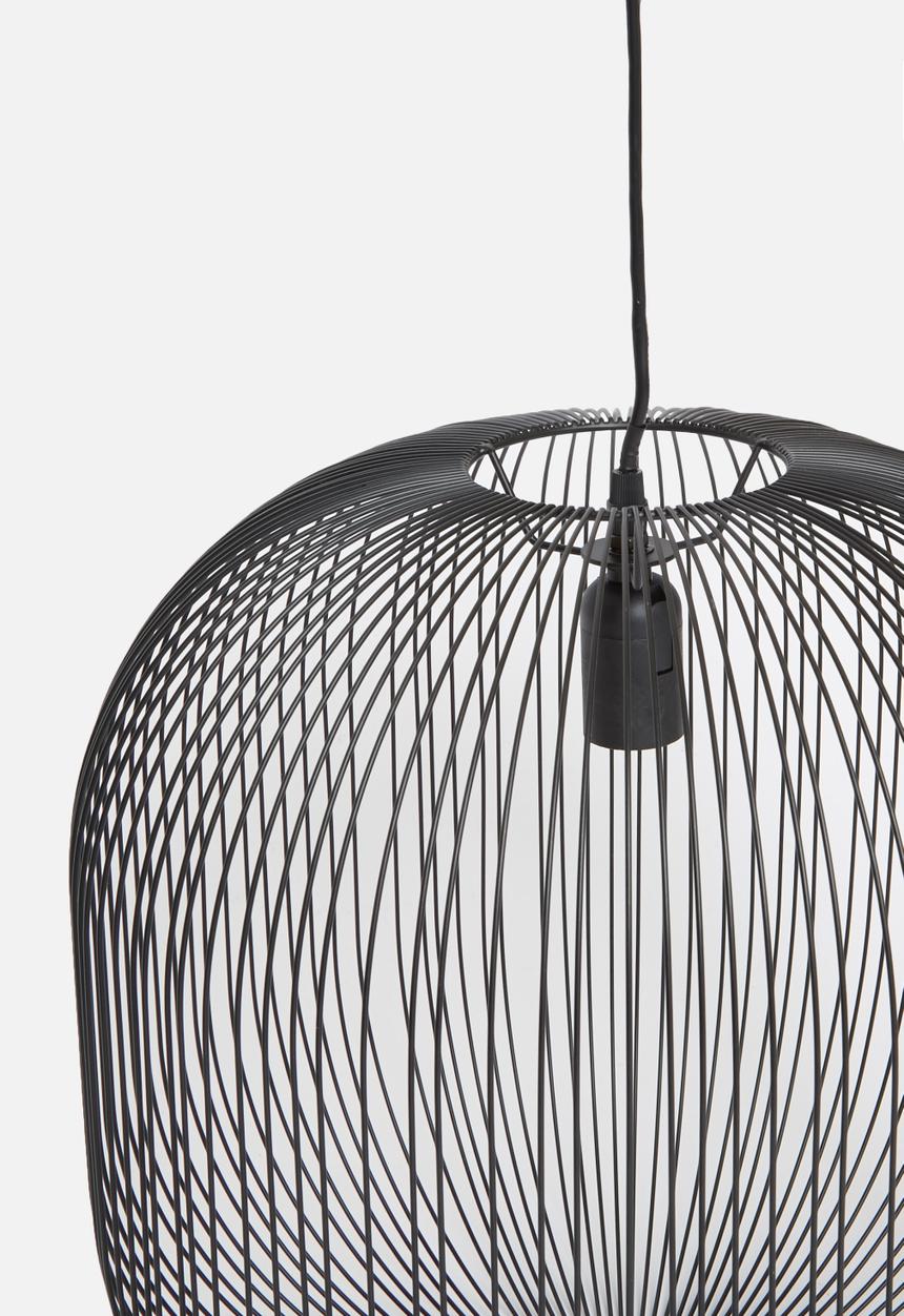 Sixth Floor - Melon wire pendant - black