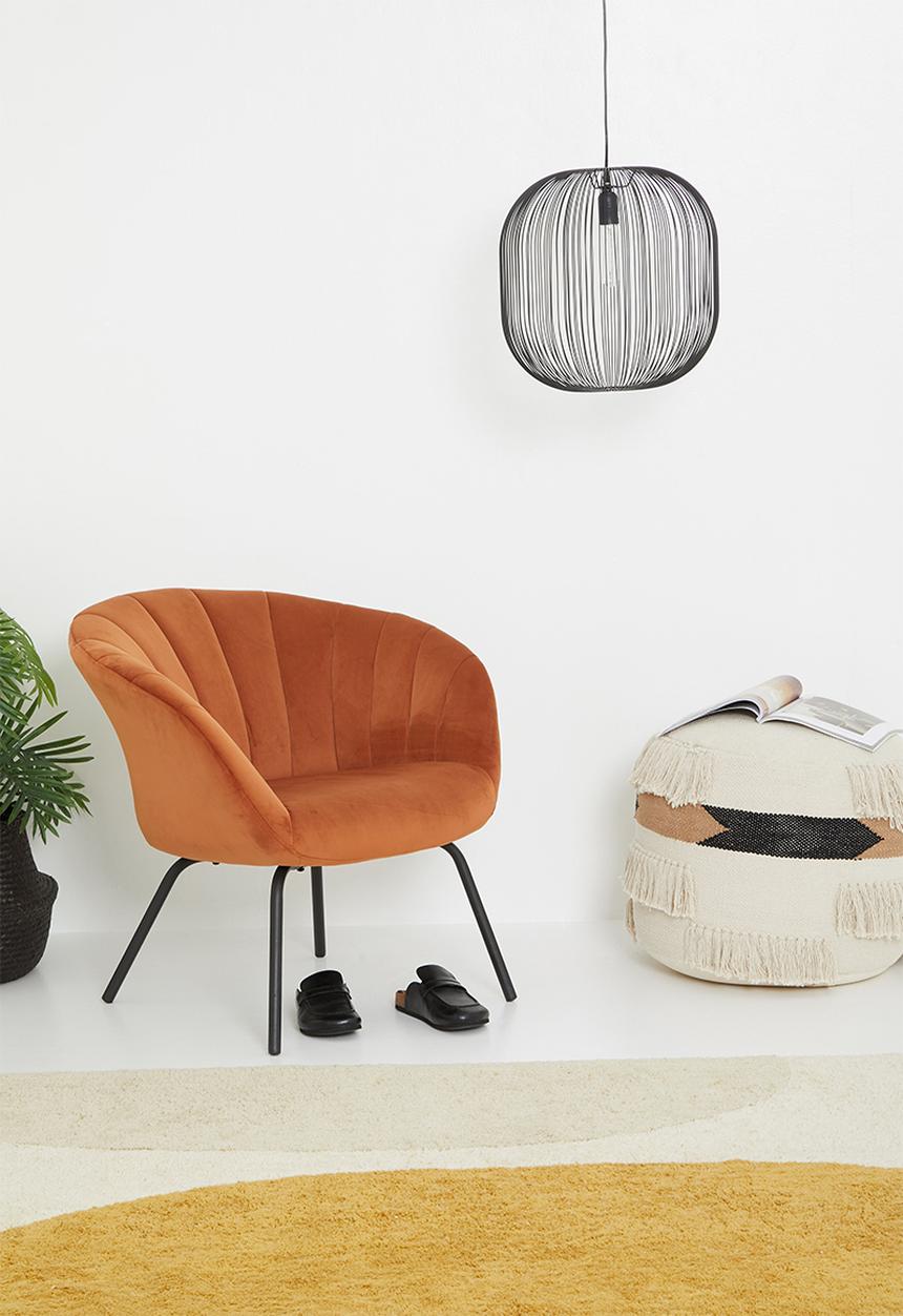 Sixth Floor - Melon wire pendant - black