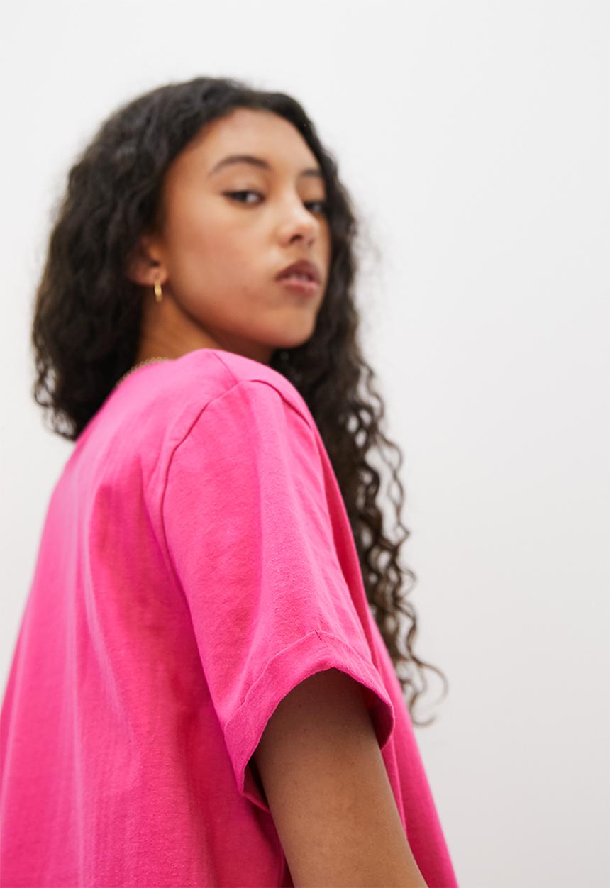 Blake - Mini T-shirt dress - cerise