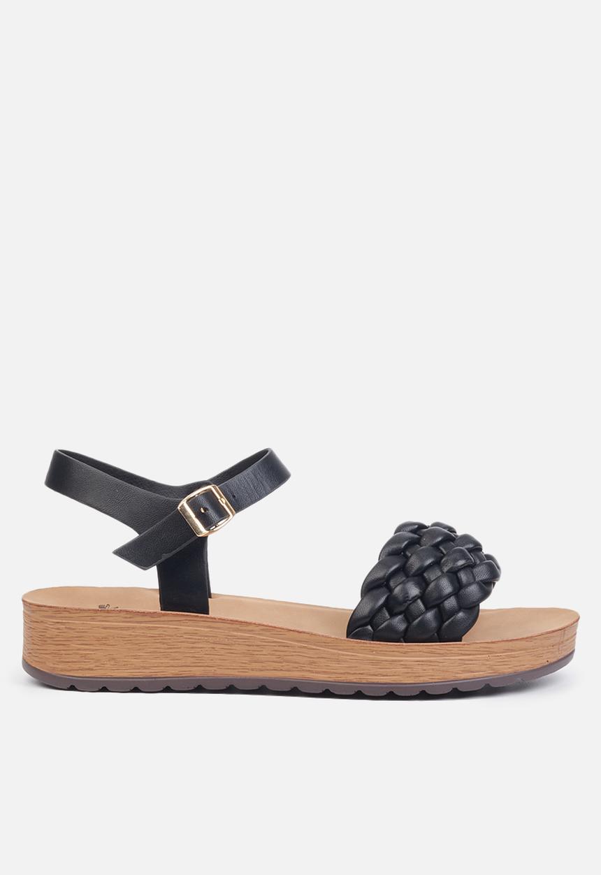 Butterfly Feet - Toni 2 slingback flatform sandal - black
