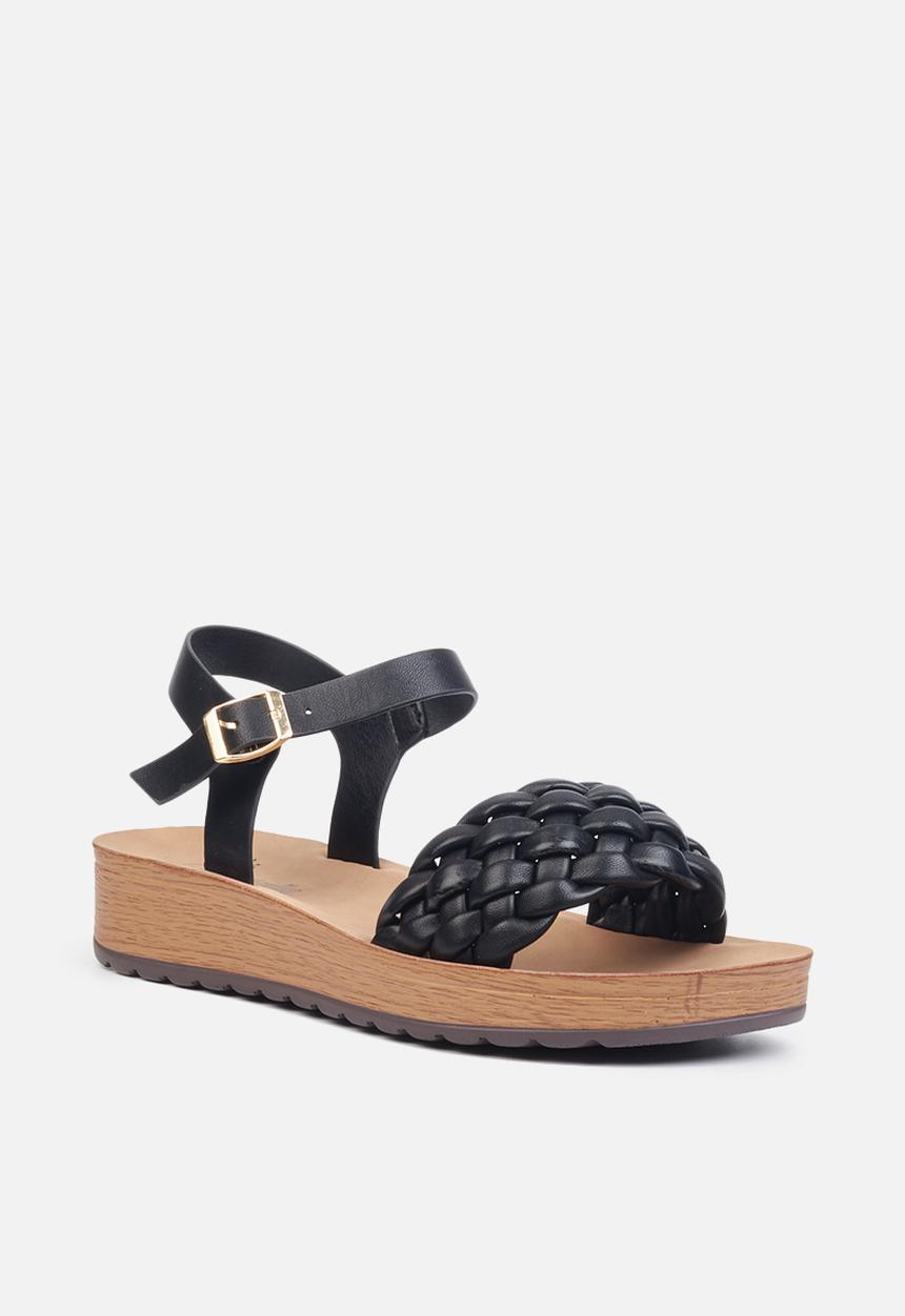 Butterfly Feet - Toni 2 slingback flatform sandal - black