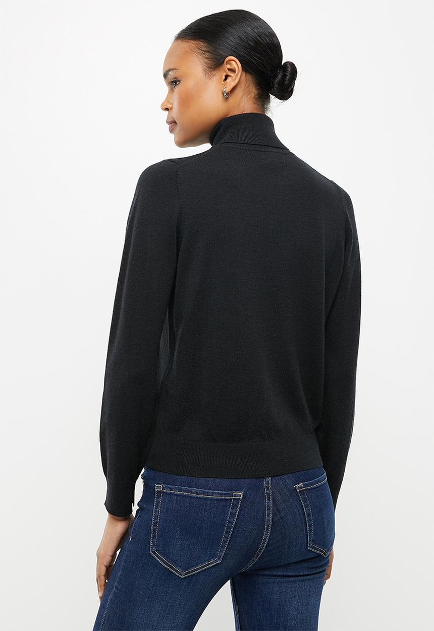 Superdry. - Studios merino roll neck - black