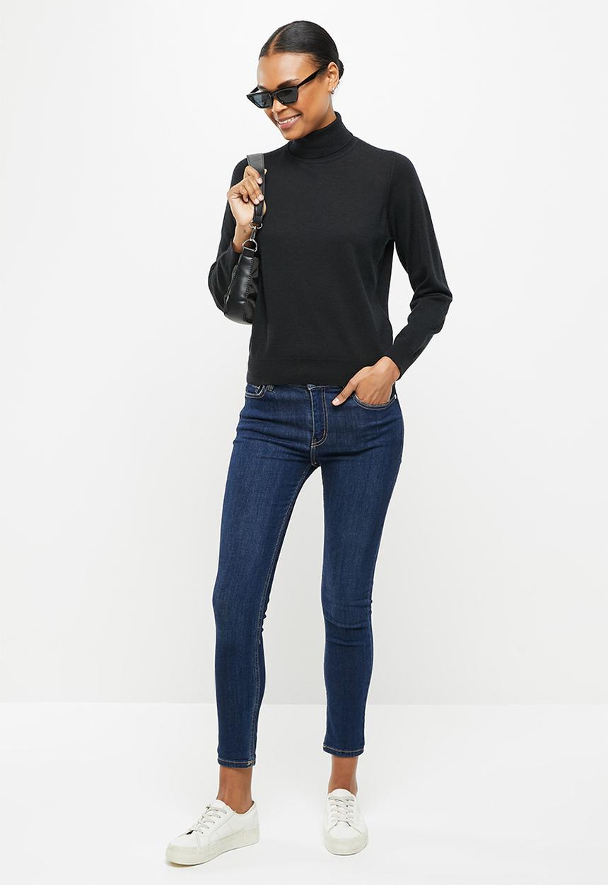 Superdry. - Studios merino roll neck - black