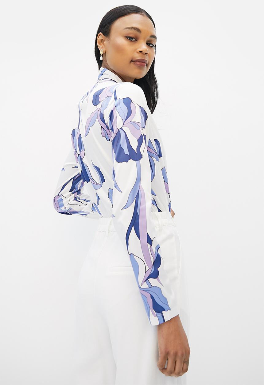 MILLA - Satin wrap bodysuit - multi