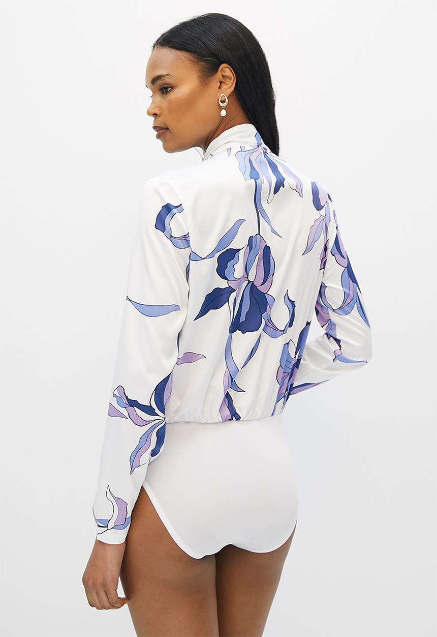 MILLA - Satin wrap bodysuit - multi