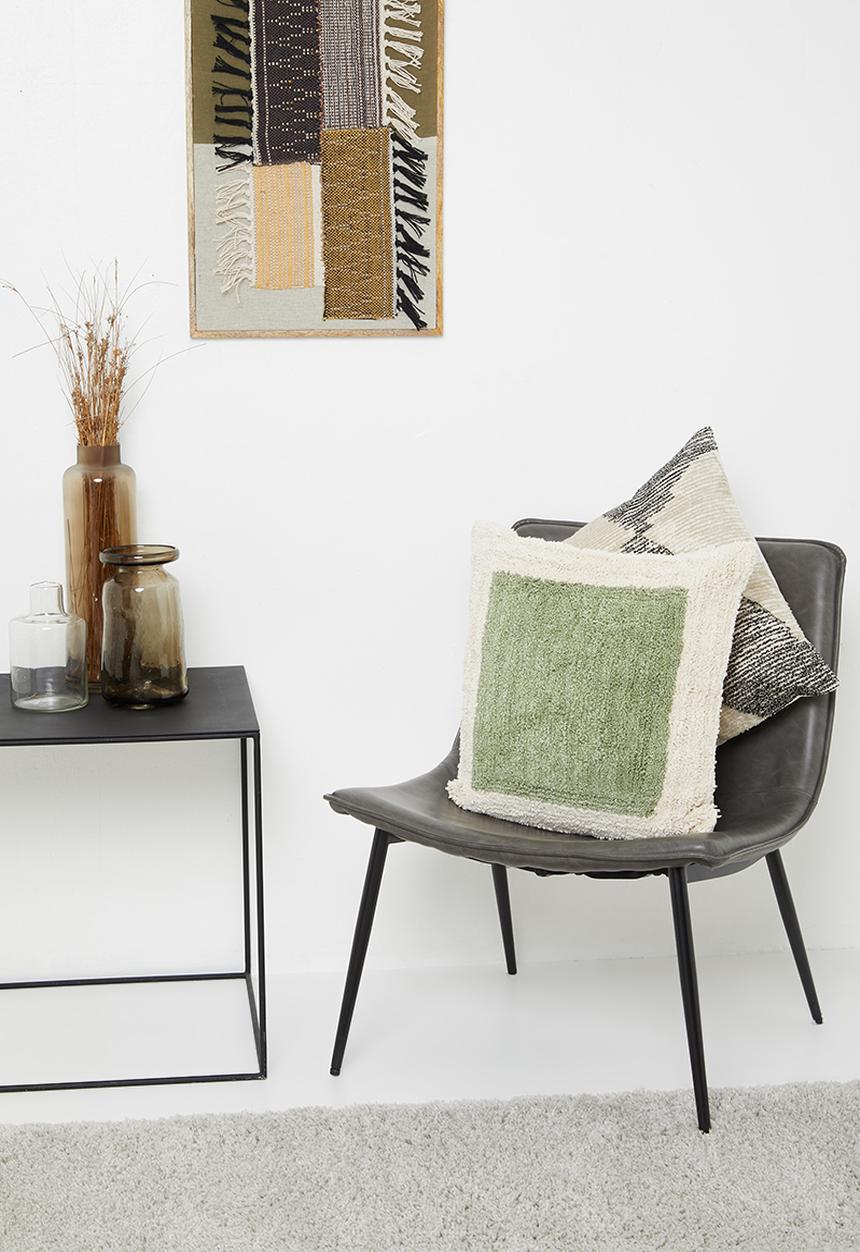 Sixth Floor - Maite cushion cover - moss & cream