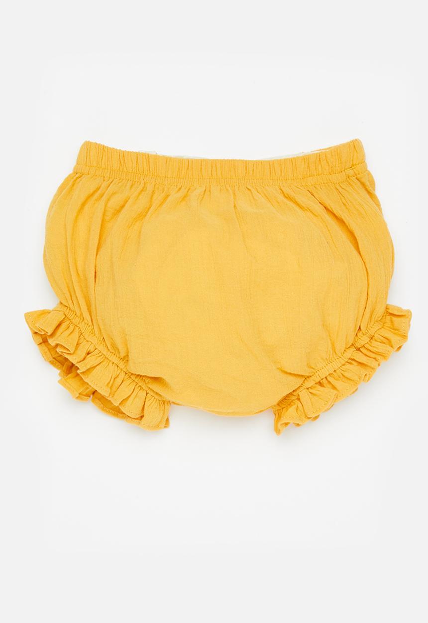 Pop Candy - Baby frill shorts - orange