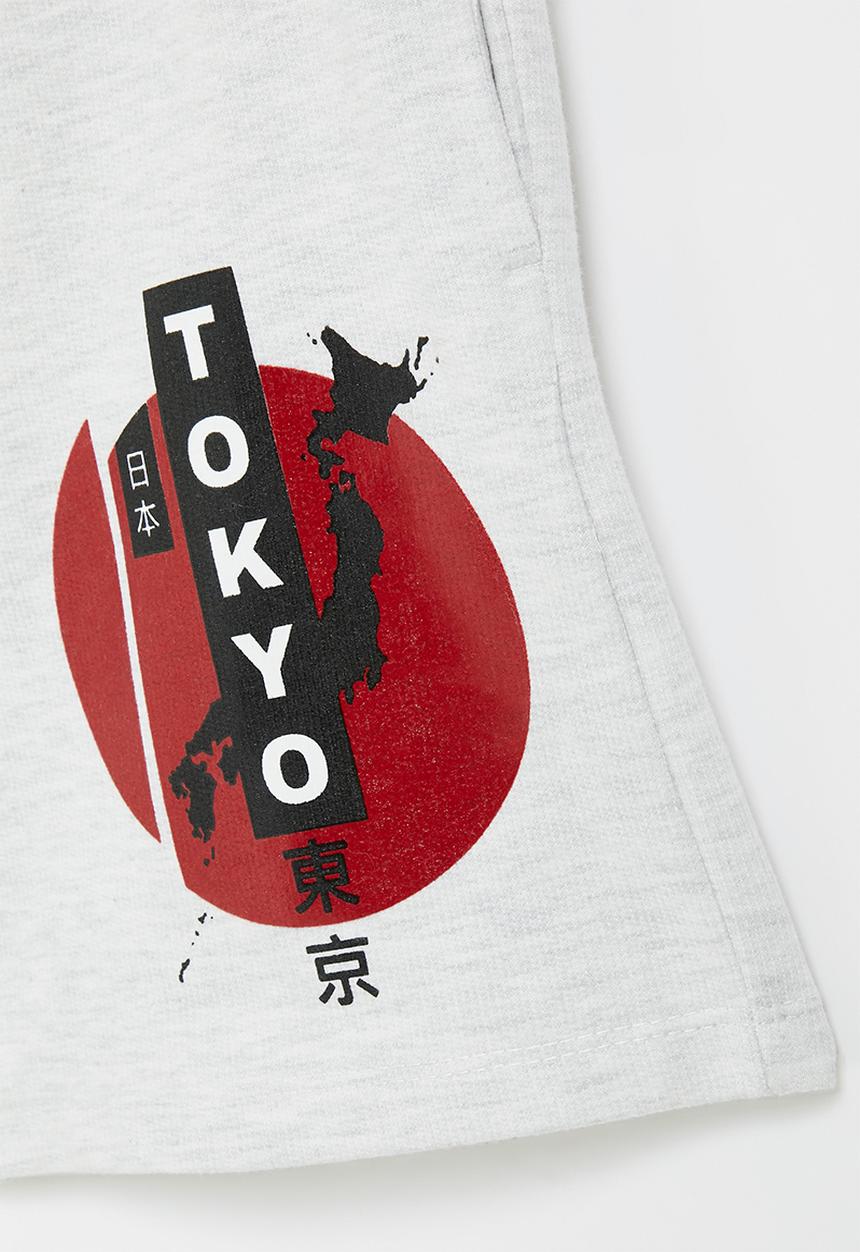 Superbalist - Printed sweat short - grey
