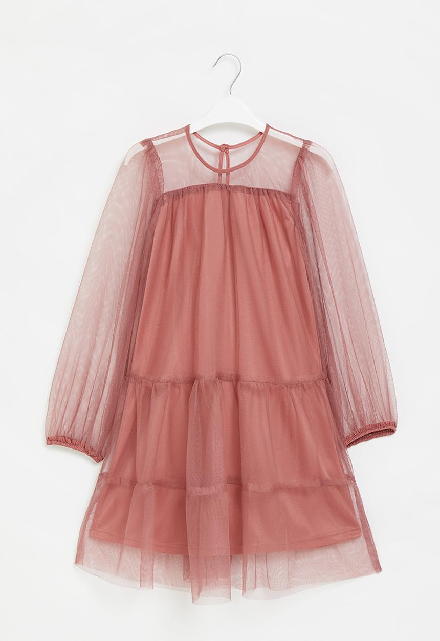 Superbalist Kids - Embroidered chiffon dress - dirty rose