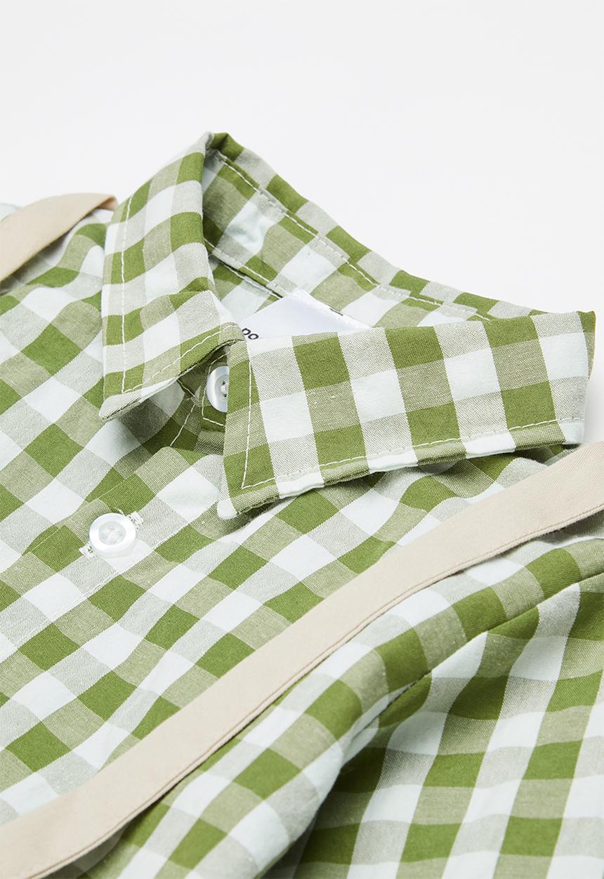 Pop Candy - Baby check romper - green