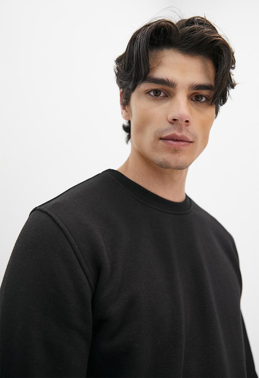 Superbalist - Brewer basic crew neck pullover sweat - black