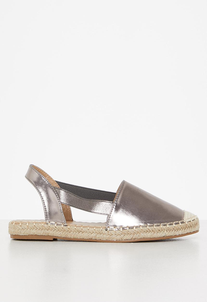 Butterfly Feet - Karla 6 slingback espadrille - pewter