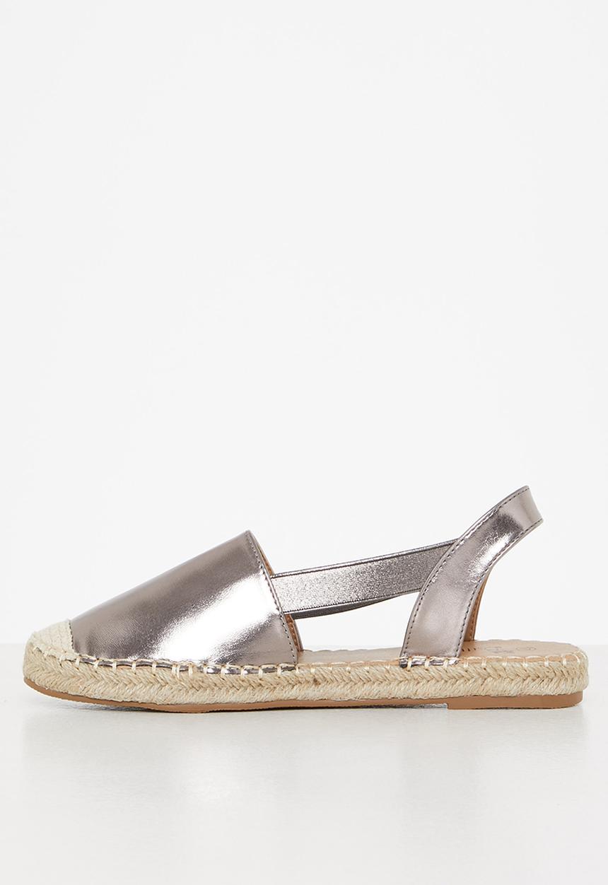 Butterfly Feet - Karla 6 slingback espadrille - pewter