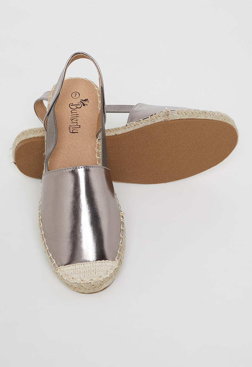 Butterfly Feet - Karla 6 slingback espadrille - pewter
