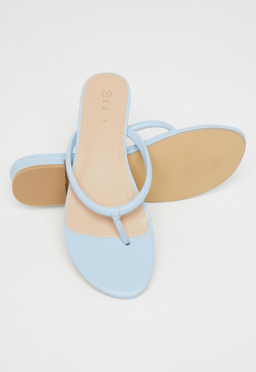 edit - Puffy round toe sandal - blue