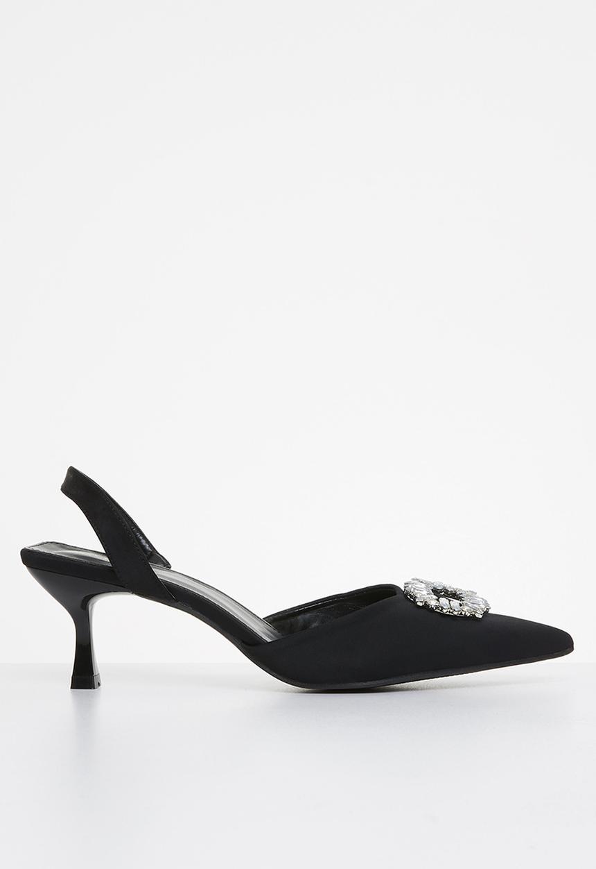 MILLA - Bonny bling detail slingback - black