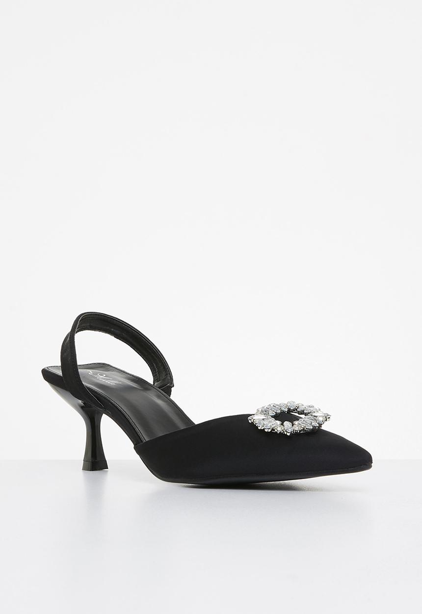 MILLA - Bonny bling detail slingback - black