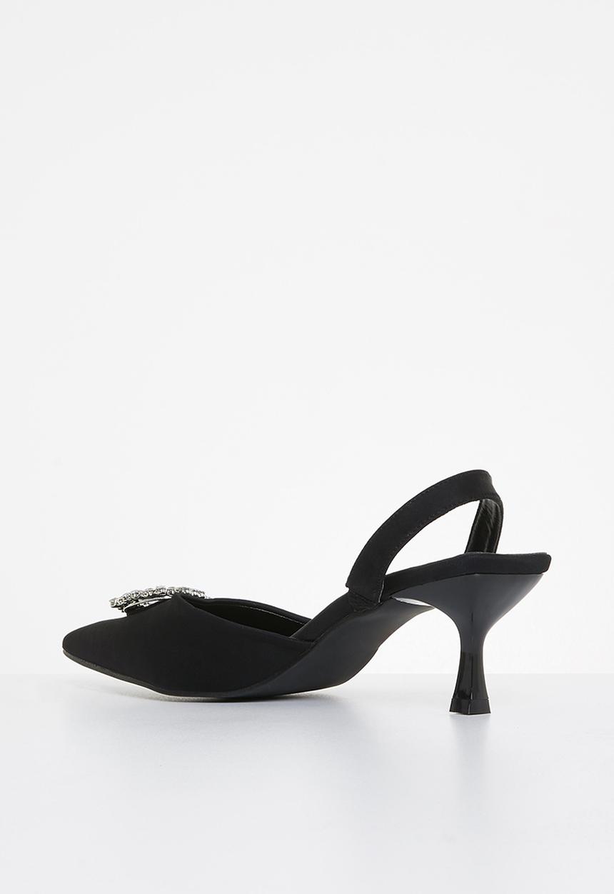 MILLA - Bonny bling detail slingback - black