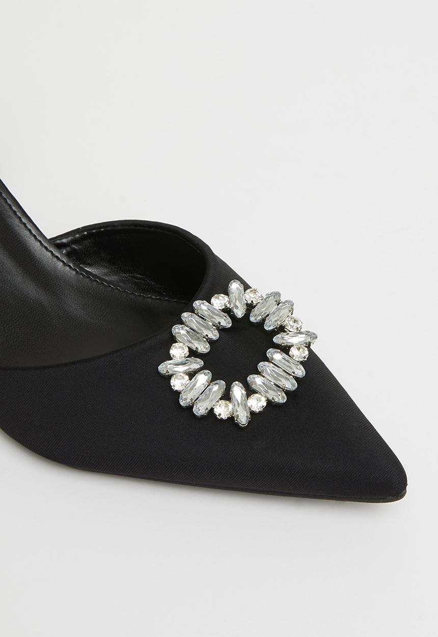 MILLA - Bonny bling detail slingback - black