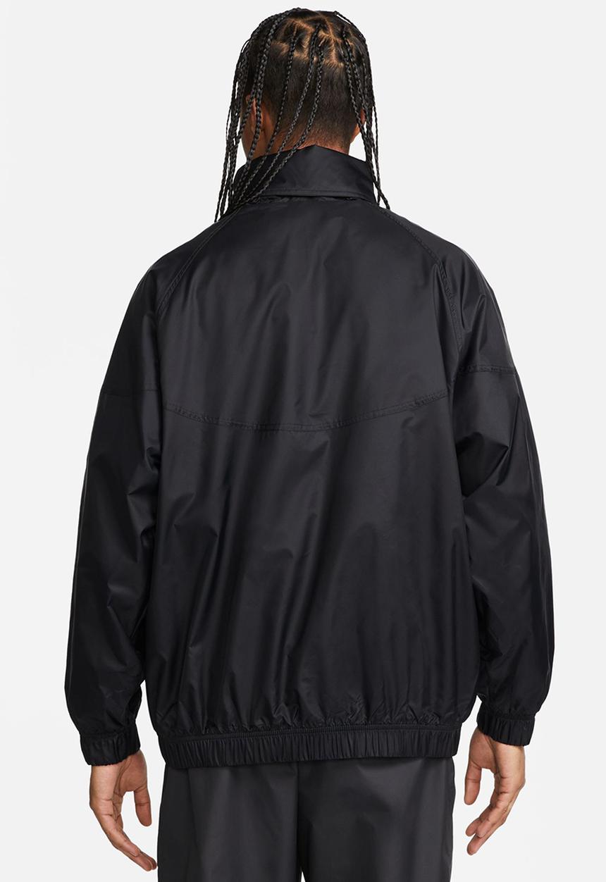 Nike - NSW woven windrunner anorak jacket - black & white