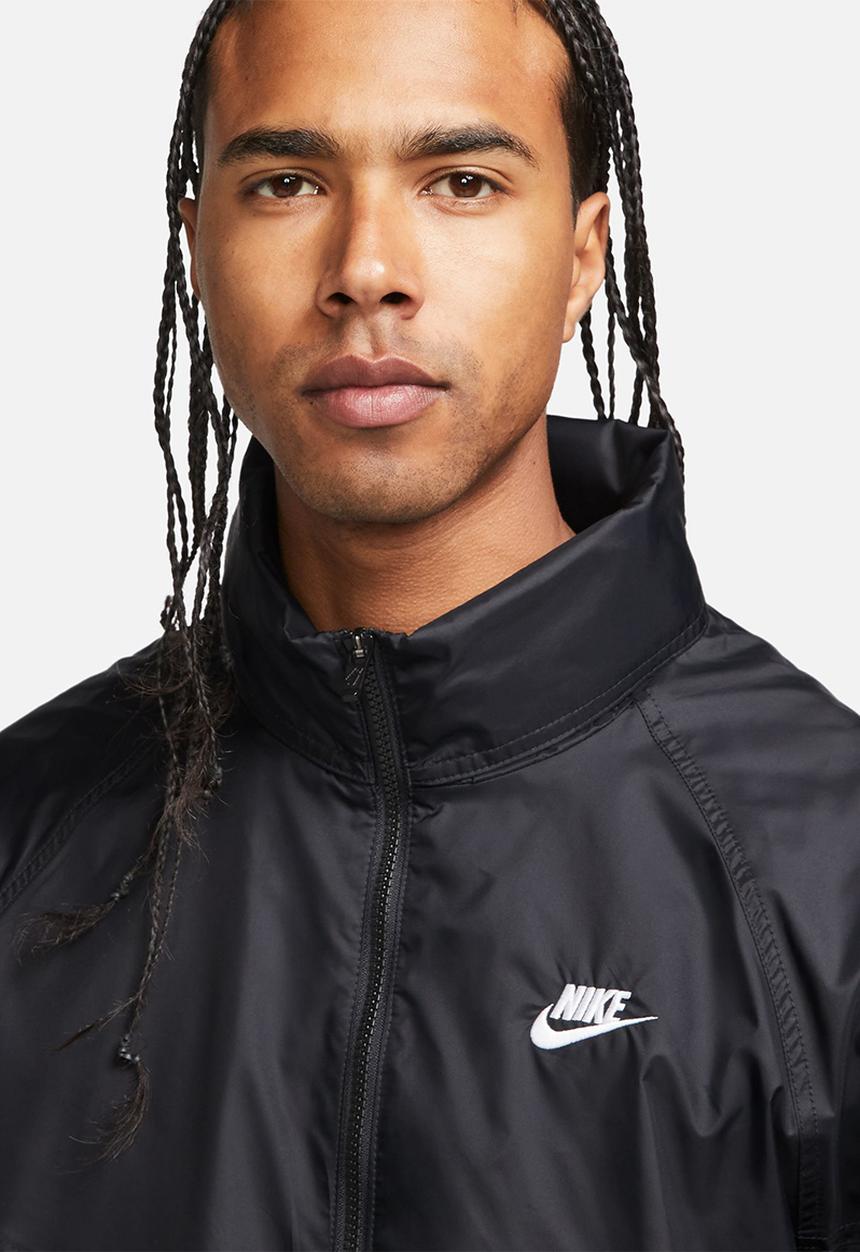 Nike - NSW woven windrunner anorak jacket - black & white