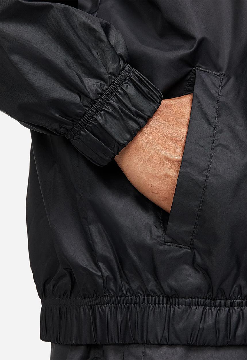 Nike - NSW woven windrunner anorak jacket - black & white