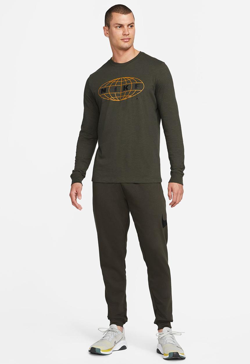 Nike - M nk df tee ls slub fh gfx - sequoia & medium olive