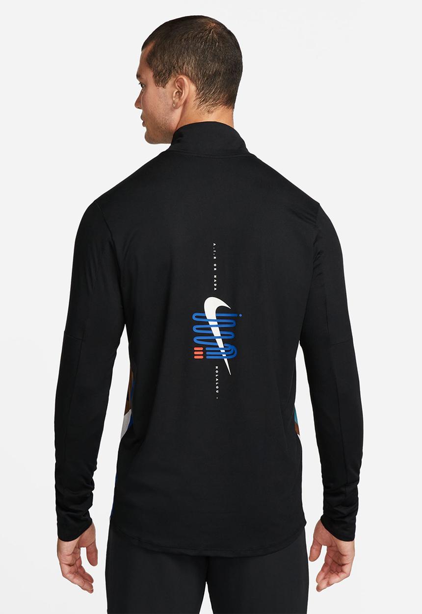 Nike -  A.I.R. Hola Lou Men's Mid Layer Running Top - black phantom