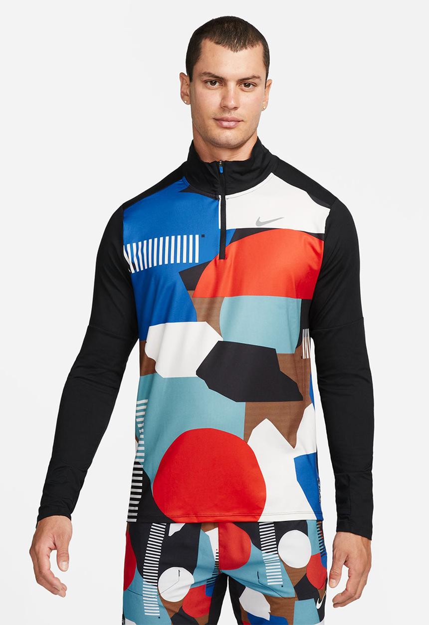 Nike -  A.I.R. Hola Lou Men's Mid Layer Running Top - black phantom