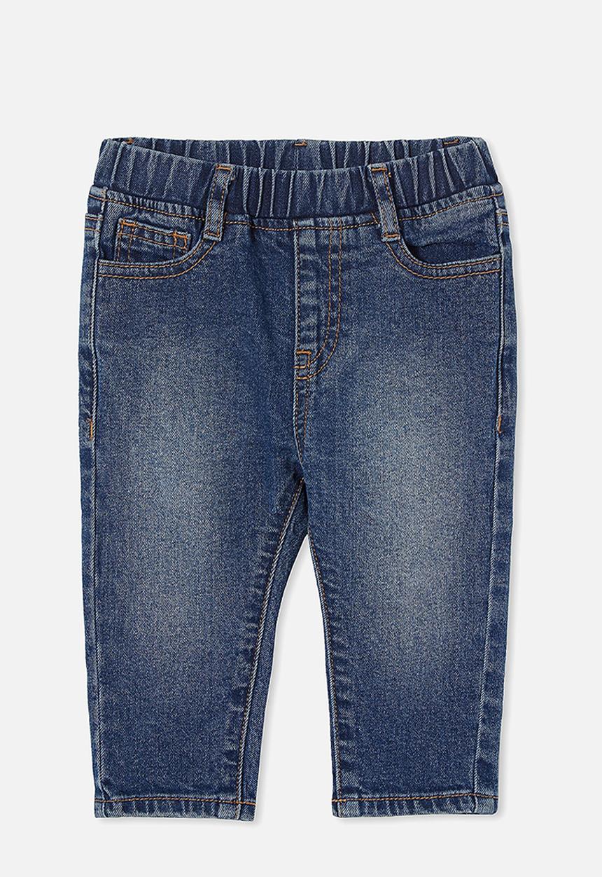 Cotton On - Baby balloon denim jean - bondi mid blue
