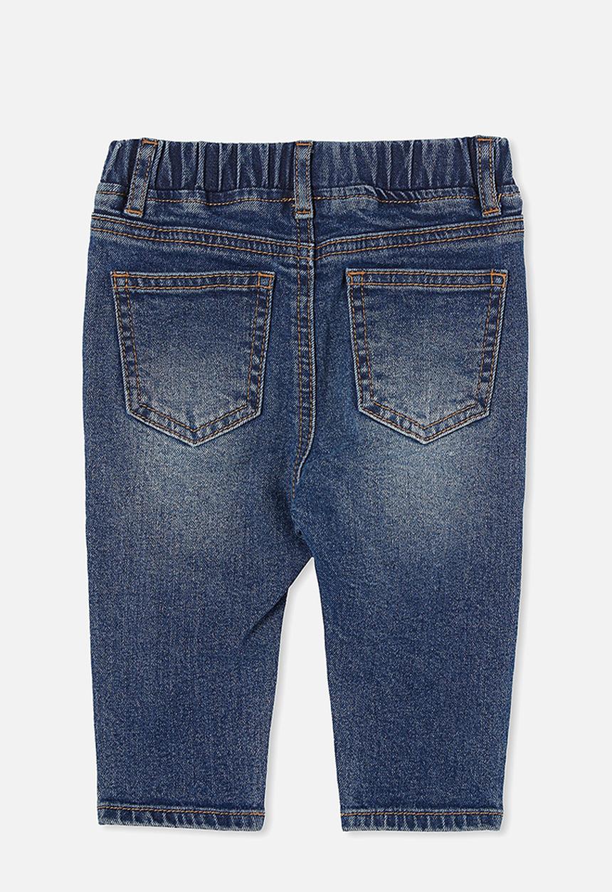 Cotton On - Baby balloon denim jean - bondi mid blue