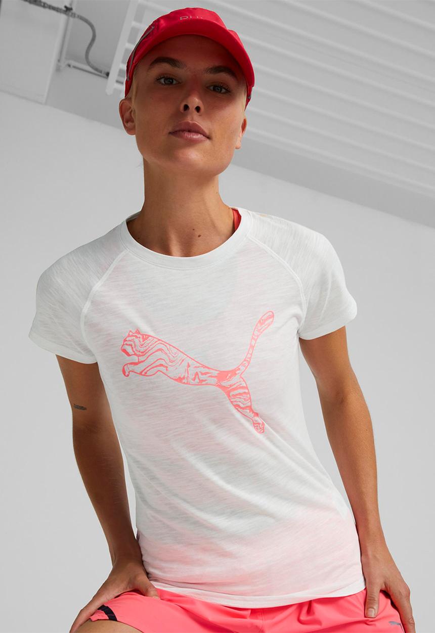 PUMA - Run logo short sleeve tee - puma white