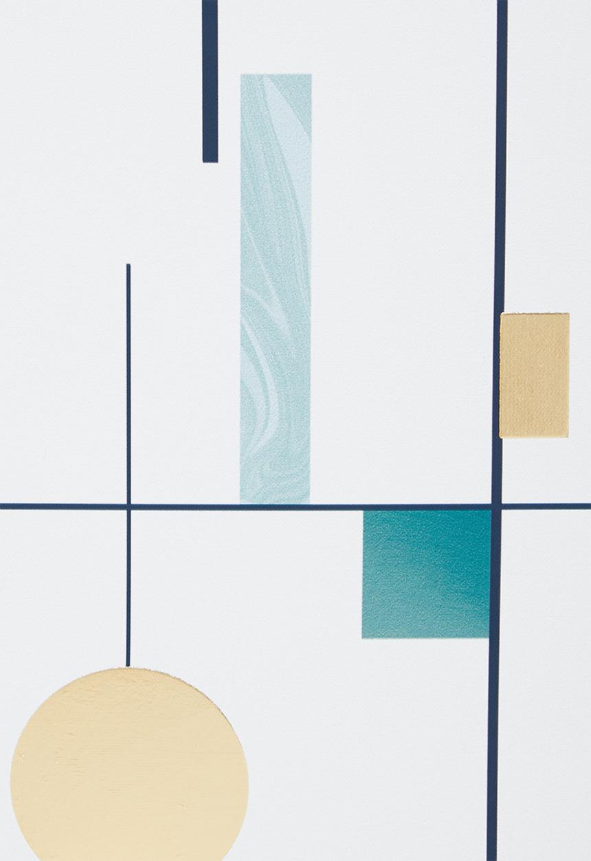 Sixth Floor - Geometric Marbling Framed