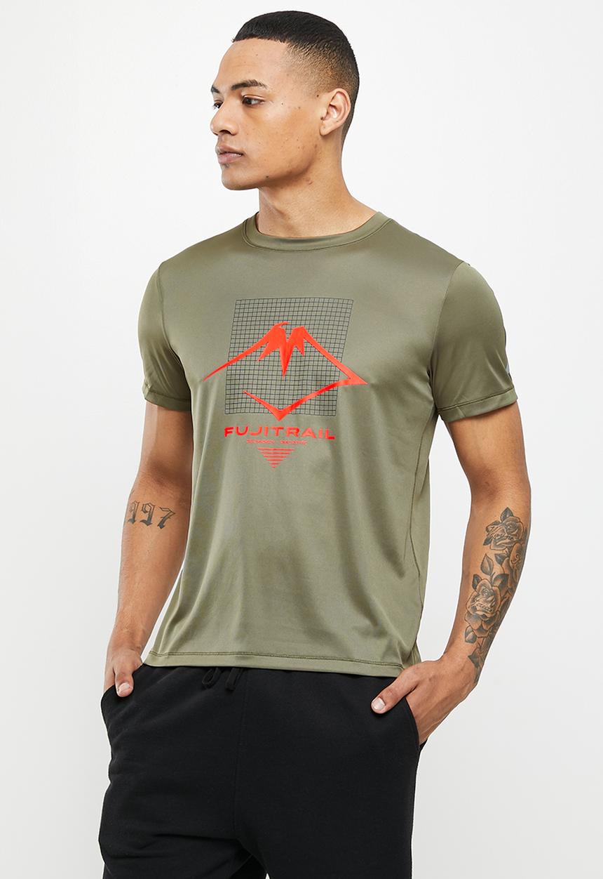 ASICS - Fujitrail logo short sleeve top - mantle green