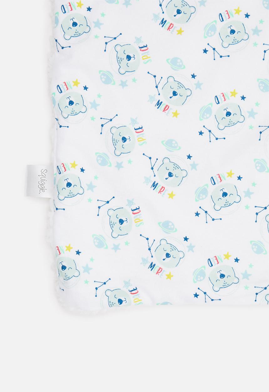Character Group - Space bear sherpa throw - white