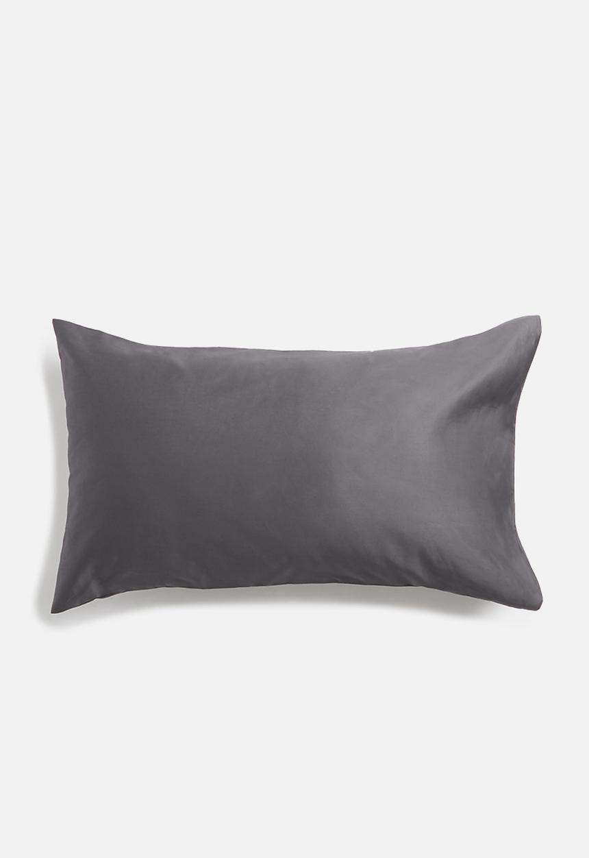 Sheraton Textiles - 400tc Egyptian cotton standard pillowcase set - charcoal 