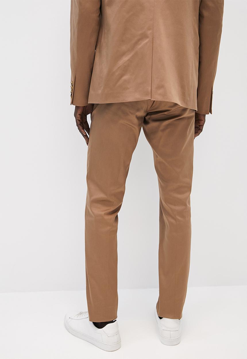 Superbalist - Cotton sateen suit trouser - mocca